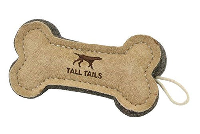Tall Tails Bone Natural Leather 6" Dog Toy