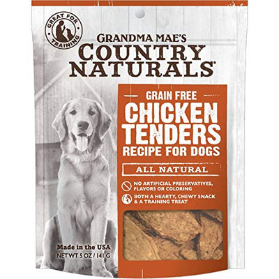 Grandma Mae's Country Naturals Grain Free Chicken Tenders Chewy Dog Treats, 5...