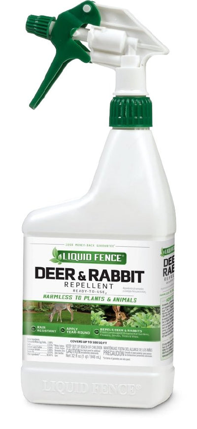 Liquid Fence Deer & Rabbit Repellent Ready-to-Use, 1qt