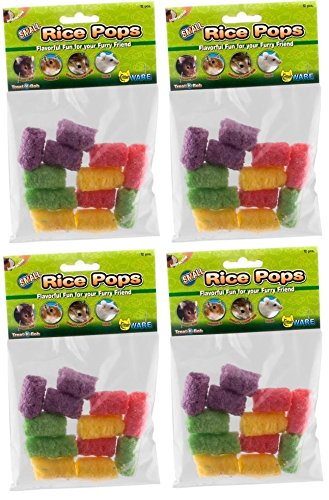 (4 Pack) Ware Small Rice Pops Small Animal Treats (Each Pack Contains 12 Trea...