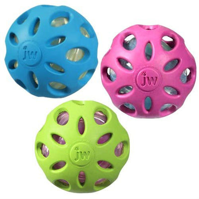 Crackle Heads Ball Dog Toy [Set of 3] Size: Small (6" H x 2" W x 2" L), Color...