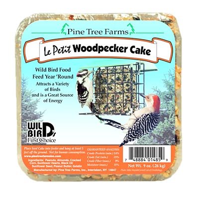 BestNest 12 Pack of Pine Tree Farms Le Petit Woodpecker Cakes, 9 oz. Each
