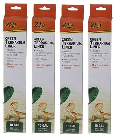 Zilla (2 Pack) Reptile Terrarium Bedding Substrate Liner, Green, 10G