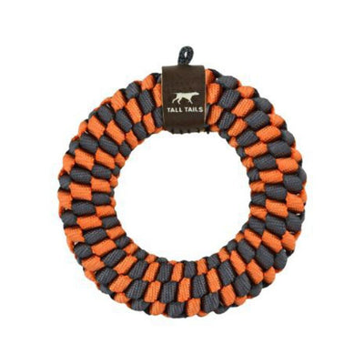 Tall Tails 88217088 Braided Ring Dog Toy44; Orange - 6 in.