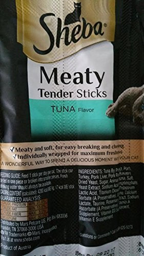 Sheba Meaty Tender Sticks Tuna Flavor - 5 Breakable Sticks (Pack of 3)