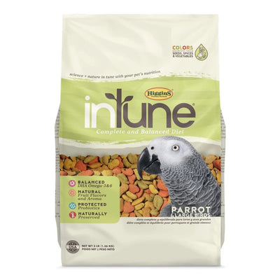 Higgins 2 Pack of Intune Complete and Balanced Diet Parrot Food, 3 Pounds Each