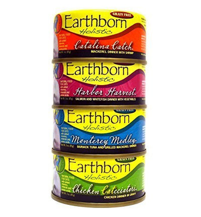 Earthborn Holistic Wet Cat Food Variety Pack - 4 Flavors (Catalina Catch, Har...