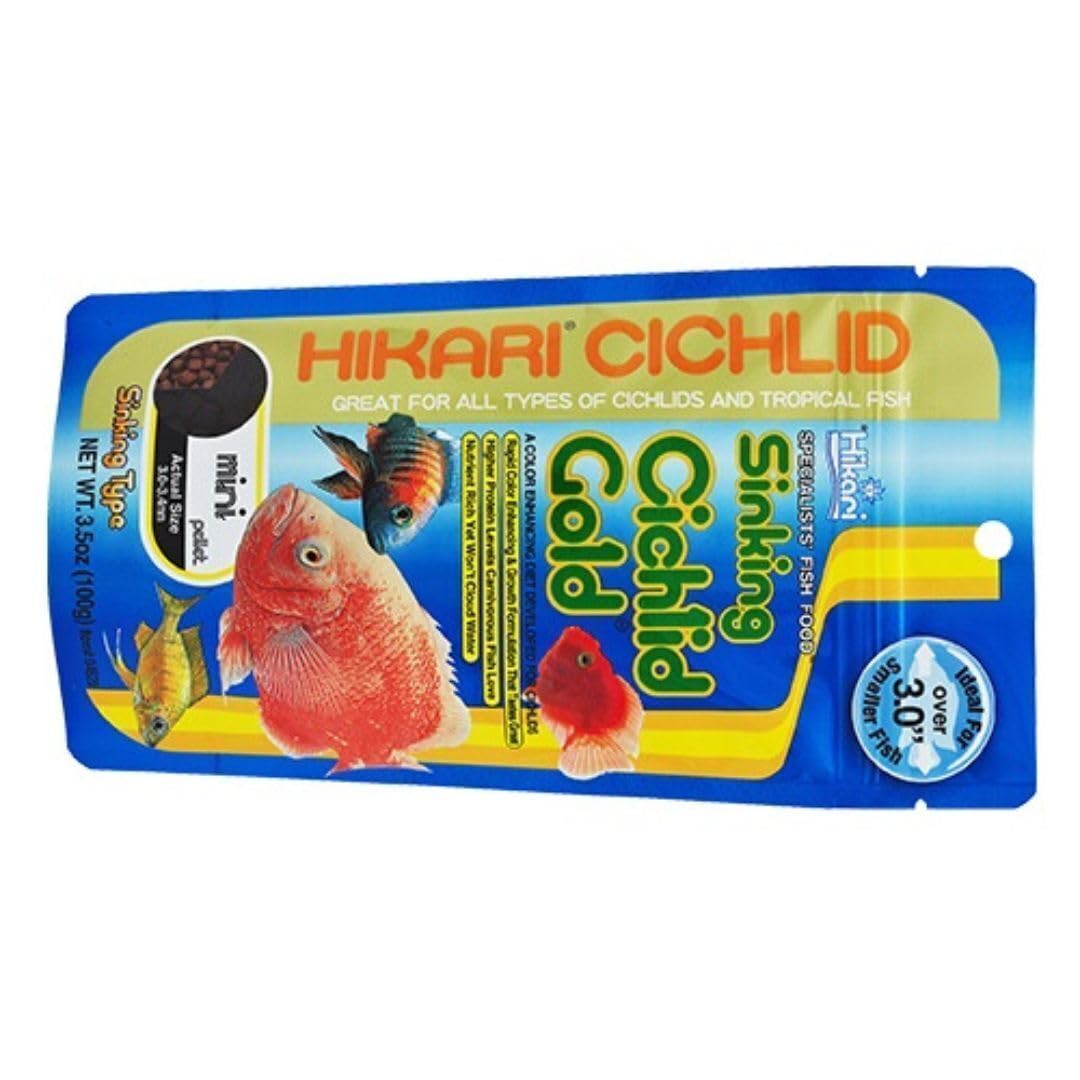 (2 Pack) Hikari Sinking Cichlid Gold Pellets for Pets, Mini - 2.2 Pound Bags ...