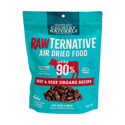 Grandma Mae's Country Naturals RawTernative Air Dried Dog Food 1 LB Beef and ...