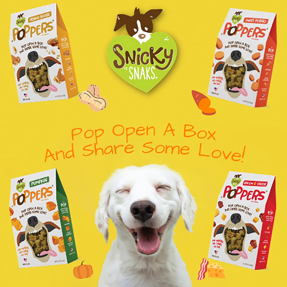 Snicky Snaks Poppers Crunchy Dog Treats 10 Ounce (Pack of 2) – No Wheat, No C...