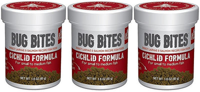 (3 Pack) Fluval Bug Bites Cichlid Formula for Small/Medium Fish (1.6 oz. Per ...