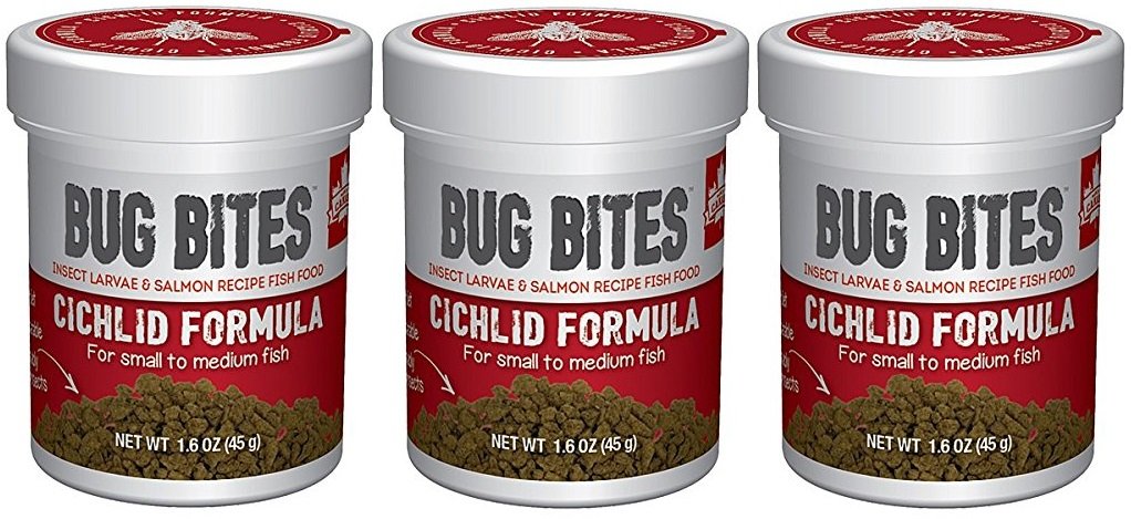 (3 Pack) Fluval Bug Bites Cichlid Formula for Small/Medium Fish (1.6 oz. Per ...