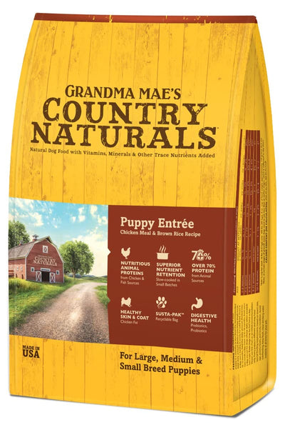 Grandma Mae's Country Naturals Grain Inclusive Dry Dog Food 26 LB Puppy Chick...