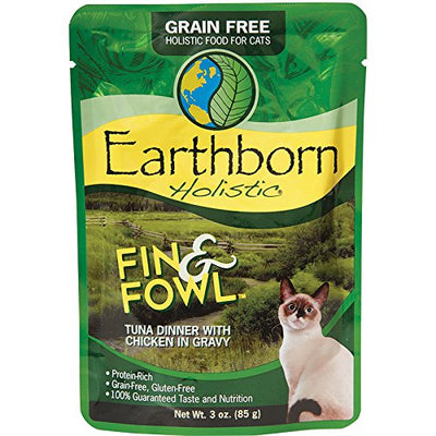 Earthborn Holistic Grain Free Wet Cat Food in Gravy Pouches - 3 Ounces Each -...