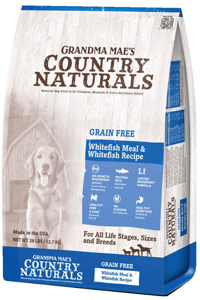 Grandma Mae'S 79700159 28 Lb Country Naturals Grain Free Fish Dog Food, One S...