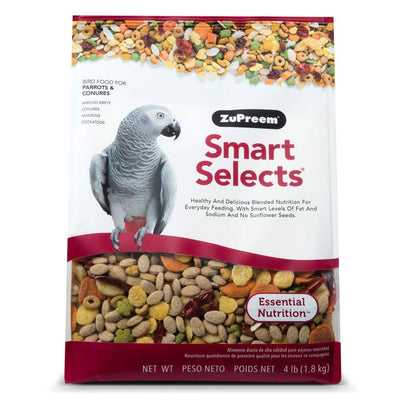 ZuPreem Smart Selects Daily Bird Food for Parrots & Conures (2 Pack of 4 lb)