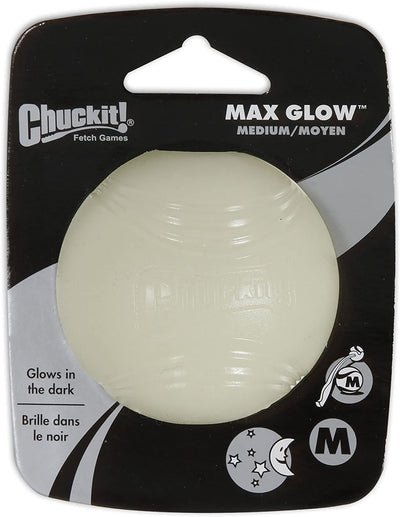Chuckit! Max Glow Ball Dog Toy, Medium (2.5 Inch Diameter) for Dogs 20-60 lbs...
