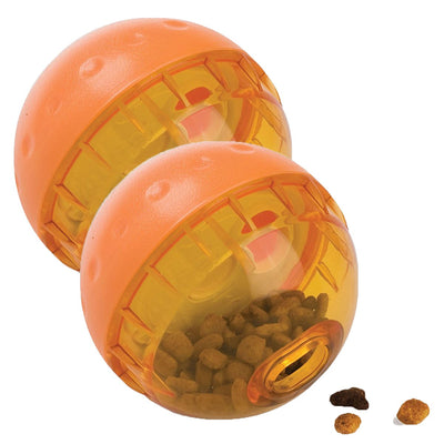 OurPets IQ Treat Ball Interactive Food Dispensing Dog Toy, 4 Inches (2 Pack)(...