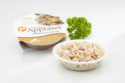 Applaws Cat Pots Juicy Chicken Breast with Duck Peel Top Cat Food (18) 2.12oz...