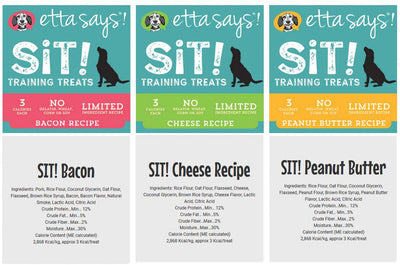 ETTA SAYS! Sit Training Treats for Dogs – Bacon, Cheese, Peanut Butter Dog Tr...