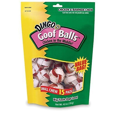 Dingo Goof Balls Treat Small 30 Count (2 Pack of 15 Count), 4.8 OZ