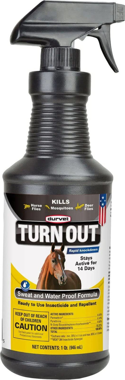 Durvet Turn Out Insecticide and Repellent for Horses and Dogs. Sweat and Wate...