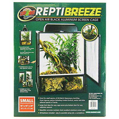 Zoo Med ReptiBreeze Open Air Screen Cage, Large, 18 x 18 x 36-Inches
