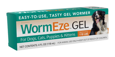 WormEze Gel Dog Puppies Cat & Kitten Worm Remover 4oz