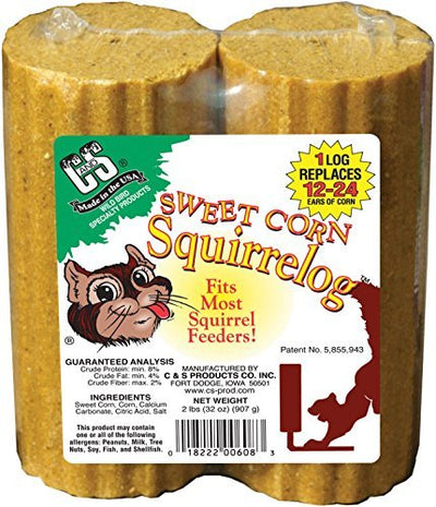 C & S 4883533148250 C&S Sweet Corn Squirrelog Refill Pack, 32-Ounce, 4-Pack, ...