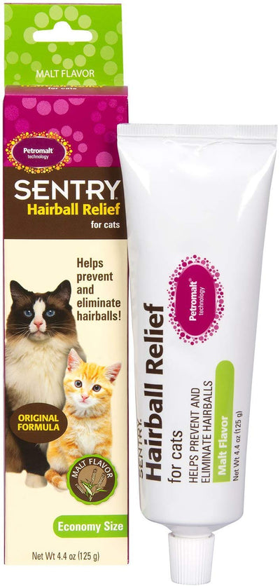 Sentry Petromalt Hairball Relief - Liquid Original Flavor 4.4 oz - Pack of 2