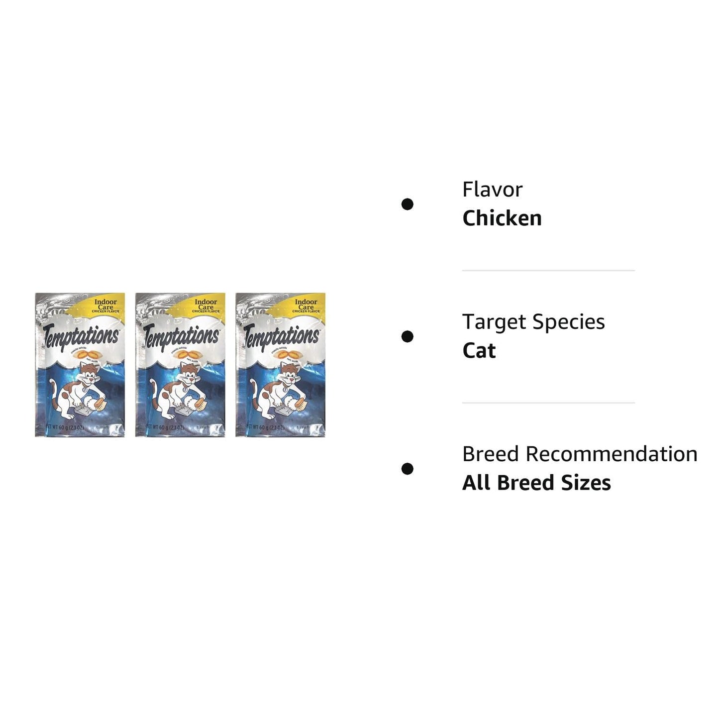 Temptations Hairball Control, Chicken (Pack of 3)
