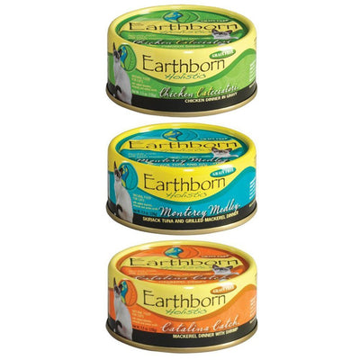 Earthborn Holistic Wet Cat Food Variety Pack - 3 Flavors (Catalina Catch, Chi...