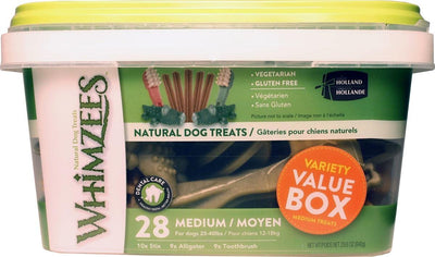 Whimzees Medium Variety Dog Treats Container (2-Pack)