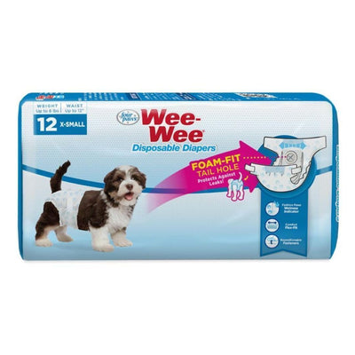 (3 Pack) Wee-Wee Products Disposable Dog Diapers (X-Small / 12 ct. Per Pack) ...