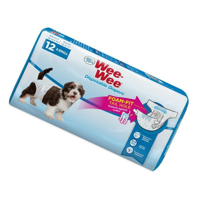 (3 Pack) Wee-Wee Products Disposable Dog Diapers (X-Small / 12 ct. Per Pack) ...