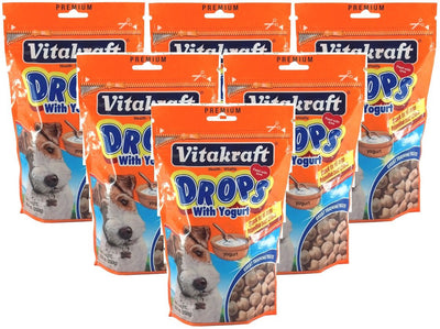 VitaKraft 6 Pack of Drops with Yogurt Dog Treat Snacks, 8.8 Ounces Per Pack