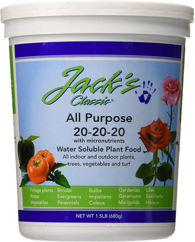 Jack's Classic All Purpose 20-20-20 Water Soluble Plant Food (1.5lbs)