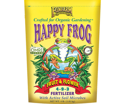 Fox Farm FX14650 FoxFarm Happy Frog Fruit & Flower Fertilizer, 4 lb Bag Nutri...
