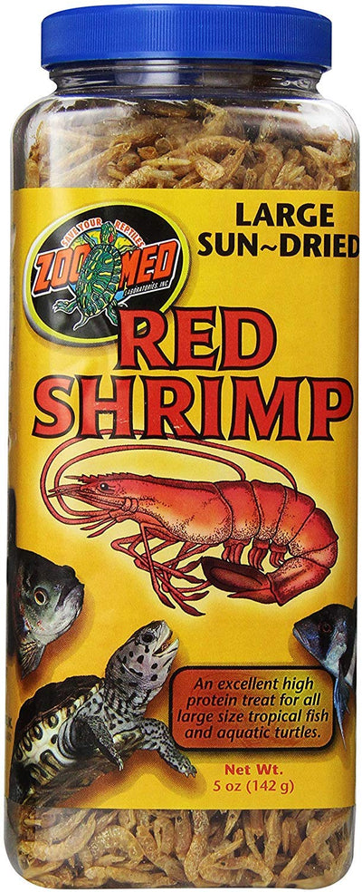 Zoo Med Large Sun-Dried Red Shrimp 5 oz - Pack of 4