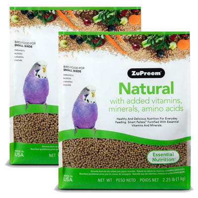 ZuPreem Natural with Added Vitamins, Minerals, Amino Acids Small Bird Food, 4...
