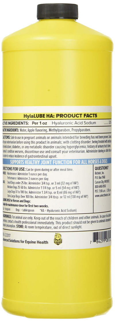 RICHDEL HylaLube, 1 Quart, Concentrated Hyaluronic Acid Sodium Animal Joint S...