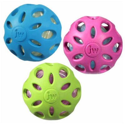 Crackle Heads Ball Dog Toy [Set of 3] Size: Small (6" H x 2" W x 2" L), Color...