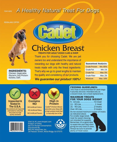 Cadet Chicken Breast Jerky Dog Treats, 28 Ounces Per Bag