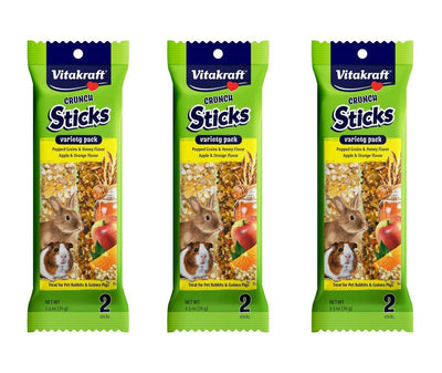 Vitakraft 6 Pack of Crunch Sticks, Variety Pack of Popped Grain & Honey and A...