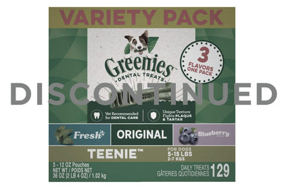DISCONTINUED BY MANUFACTURER:GREENIES TEENIE Natural Dog Dental Care Chews Or...