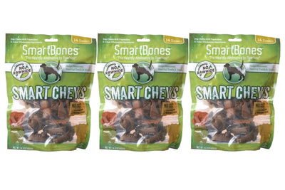 (3 Pack) Smartchews Safari Chews For Dogs, Small, 14 Pieces Each