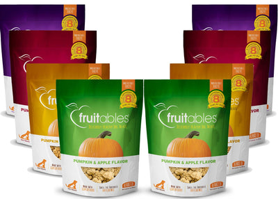 Fruitables Baked Dog Treats Variety 8 Pack - 2 Pumpkin & Apple - 2 Pumpkin & ...