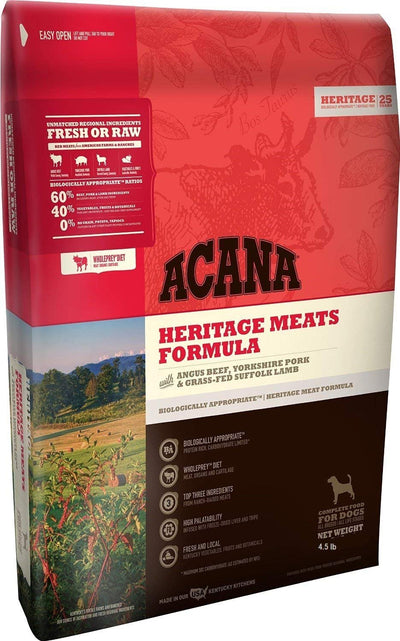ACANA Heritage Meats Dog Food 4.5 Pounds