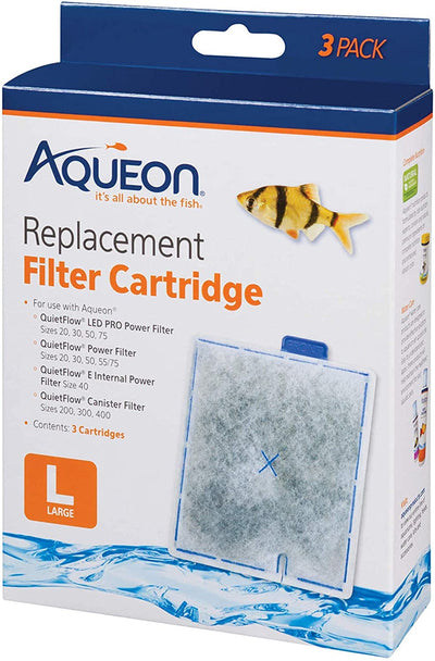 Aqueon 12 Pack of Replacement Filter Cartridges, Large, for QuietFlow Aquariu...