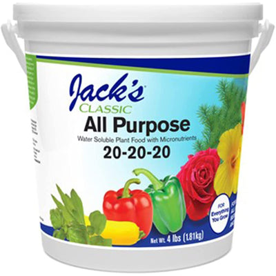 Jacks Classic 20-20-20 All Purpose Fertilizer, 4 Pound